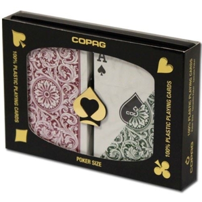 Copag poker duopack gift box burgundy and green