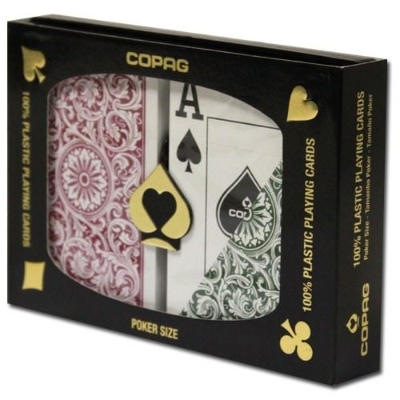 Copag poker duopack gift box burgundy and green