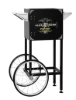 Black 8oz Snack Station popcorn machine with cart - cart detail