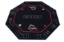 Black octagonal poker table top, 48x48 inches, top view