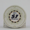 Ceramic HotGen $1 poker chip white