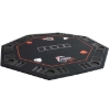 Black octagonal poker table top for 8 players, 48x48 inches