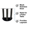 Image sur 10320 Black Stainless Steel Poker Table Base – 29'' Height