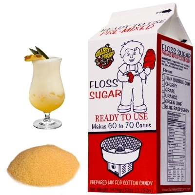 Image de Sucre à barbe à papa Pina Colada 3.25lb -Jaune pâle