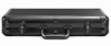 Black aluminum poker chip case, closed, front view